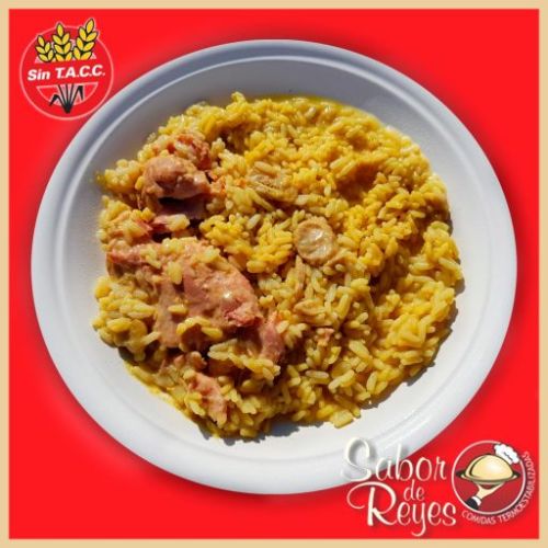 Risotto A La Italiana Con Pollo Y Champiñones Sin